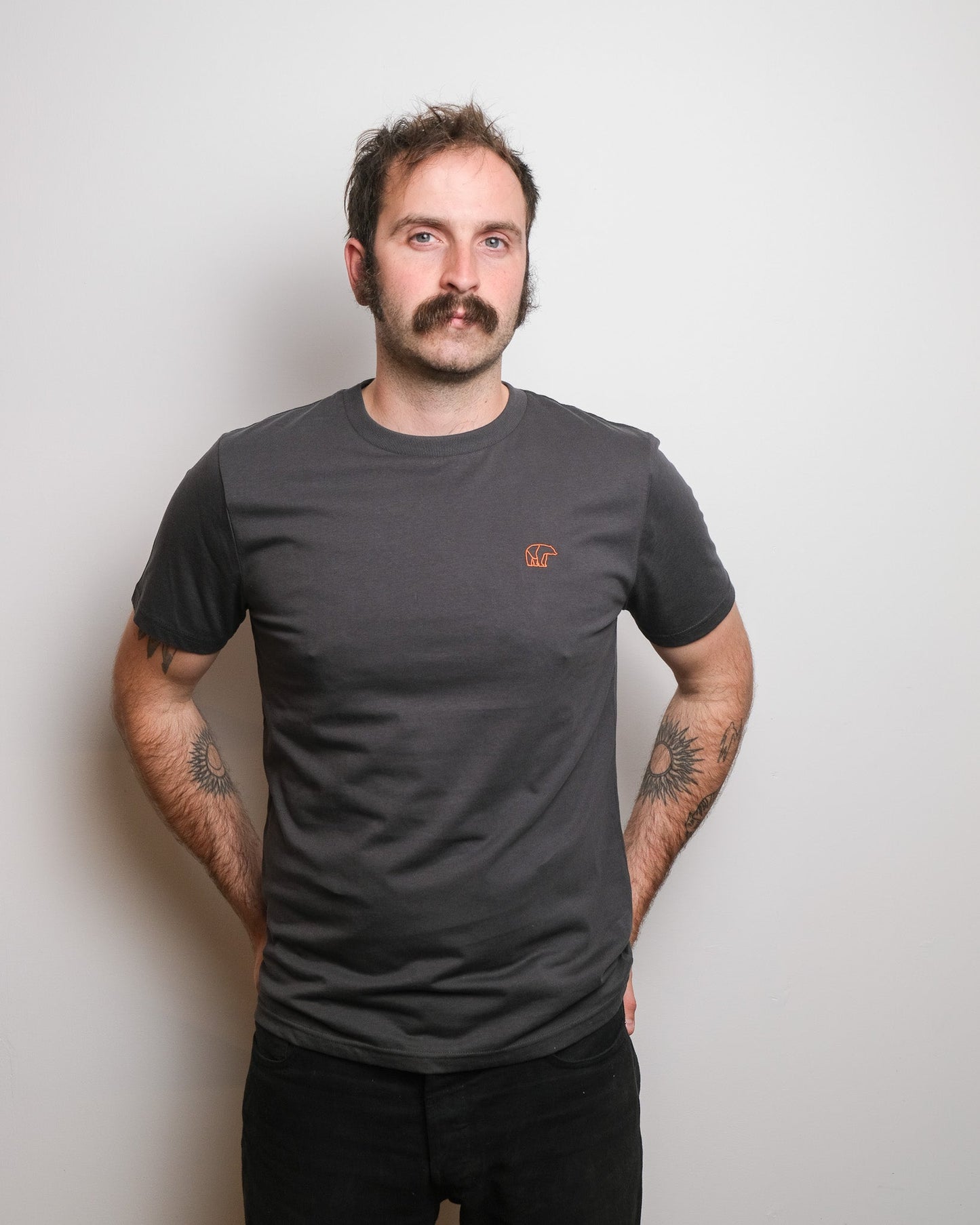 Bear T - shirt - Charcoal - BearMade - Made in Britain -