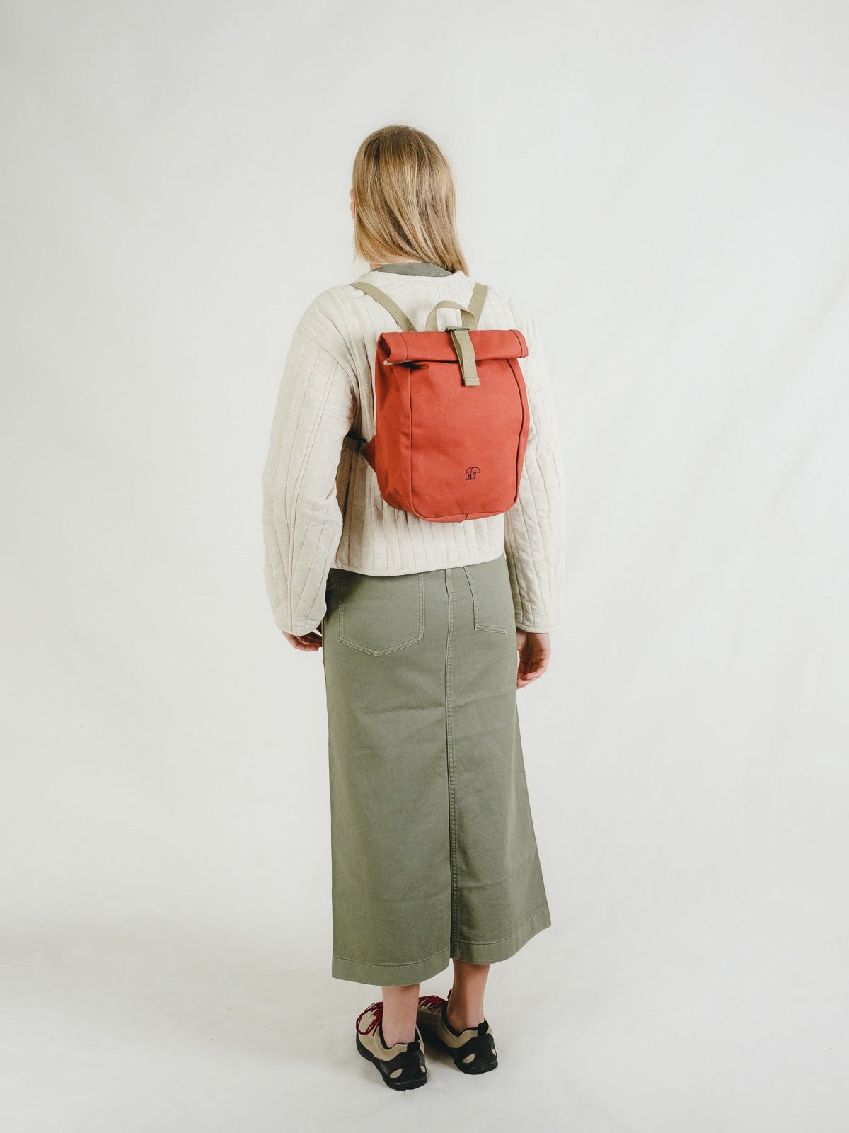 bristish mini backpacks Organic Canvas Mini Rolltop Backpack