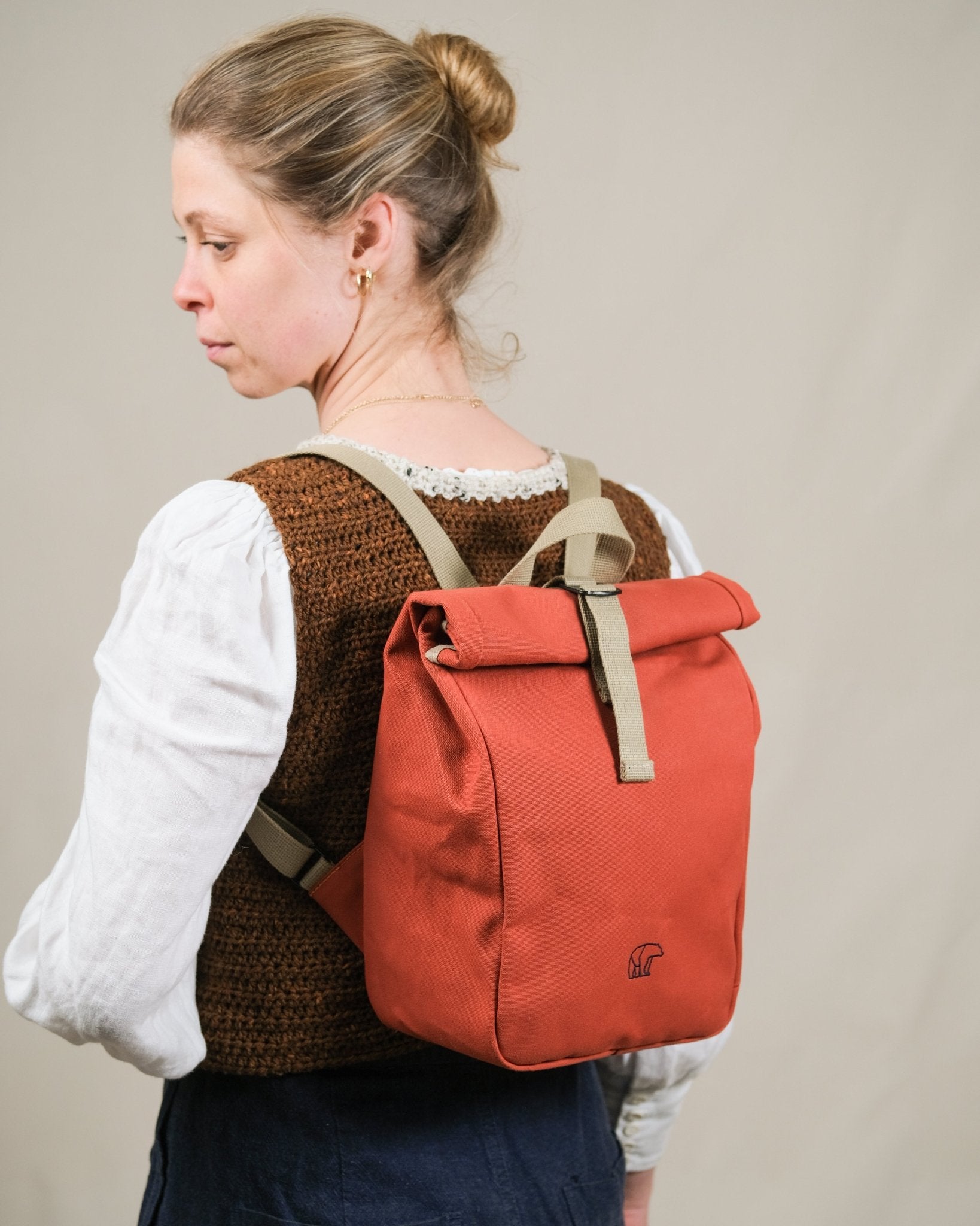 Organic Canvas Mini Rolltop Backpack Made in the UK – Wildish